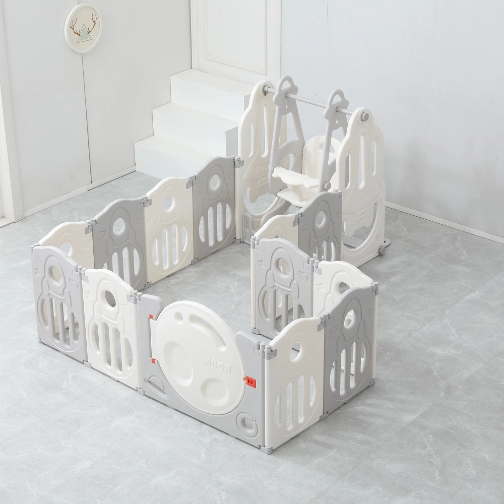 Манеж UNIX Kids SUPREME Space 200x200 Grey с качелями 108131722-manezh-unix-kids-supreme-space-200x200-grey-s-kachelyami