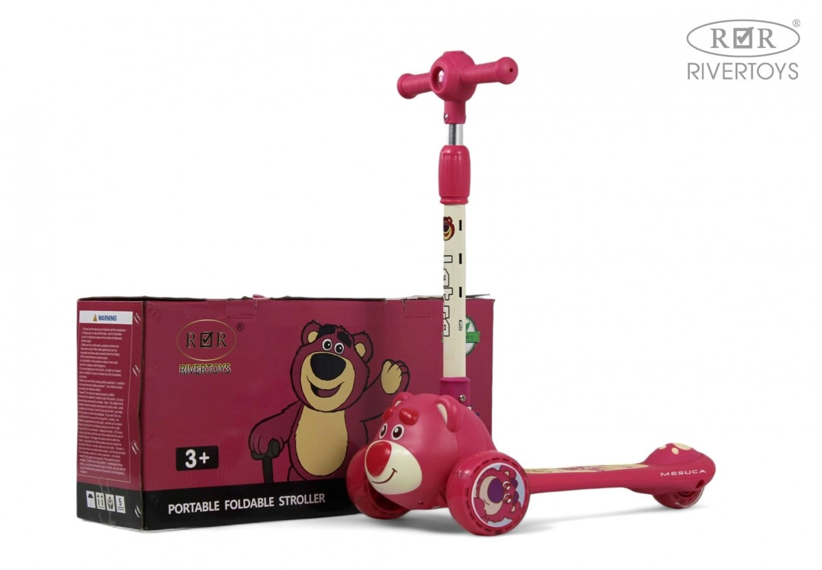 Детский самокат RiverToys HB-T-12 розовый k5g742i6p0ym2z0emwv47w3390k8pbc3