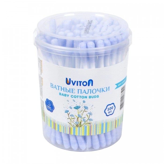 Ватные палочки Uviton (100шт. в уп.) цветные Голубой 5f72301f73a084ceb5aafa165ff72e30