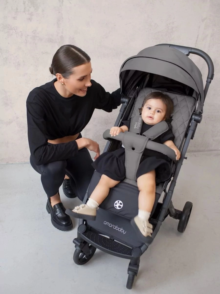 Прогулочная коляска Amarobaby Airy Серый wn2780y6bob2h6mjd4mjsa1a5jtqsi6h