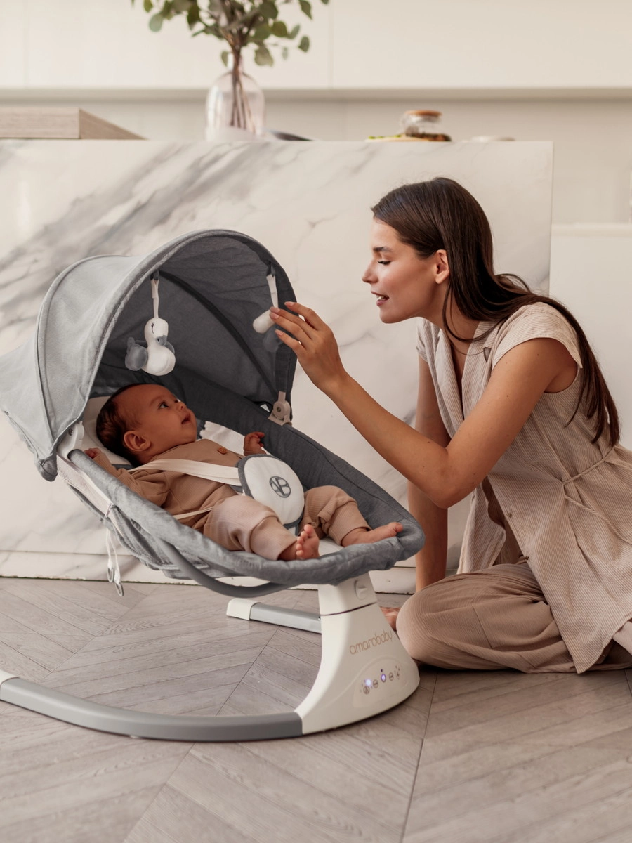 Детские электрокачели AmaroBaby Lucky Swing серый szipzj41eji5vq8malgw7zph92pf7hf4