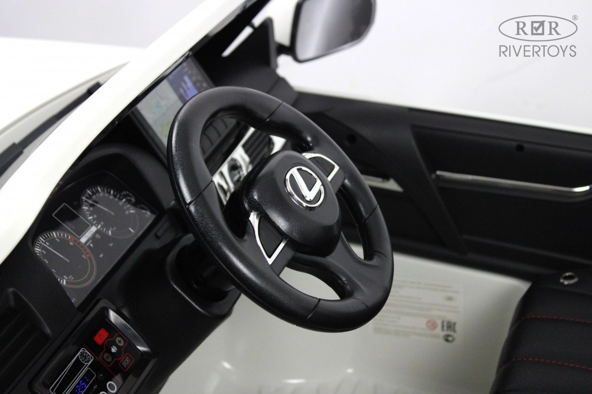 Детский электромобиль RiverToys Lexus LX570 Y555YY белый 03vo51guxjdwsa8au24l99fh2v5yclbw