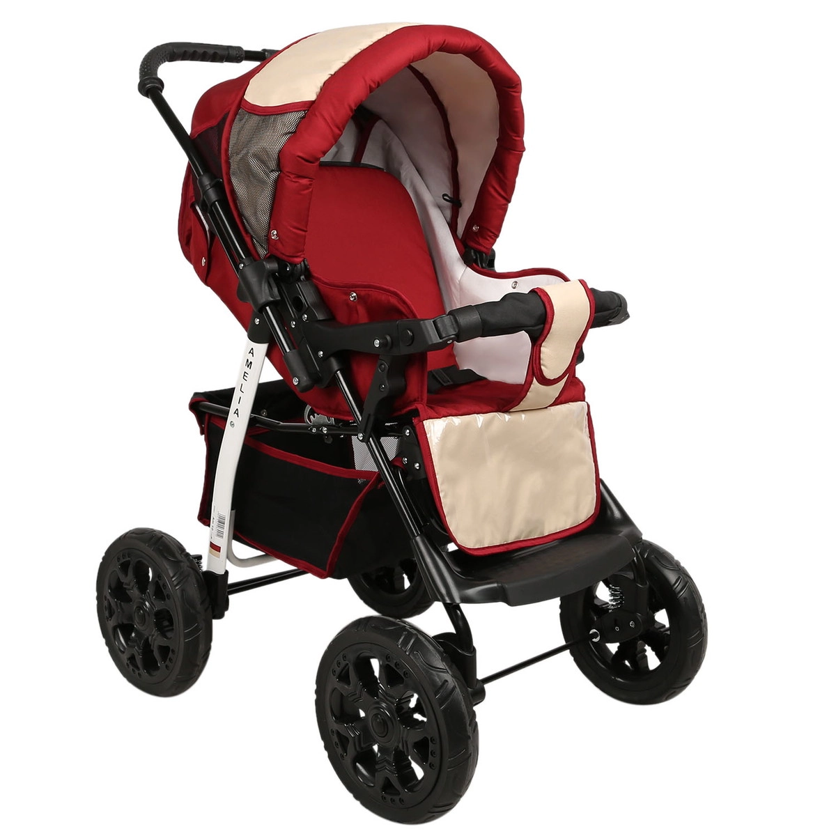Прогулочная коляска Alis AMELIA I  красный+бежевый 5qlv4hjs46oc169gzcyshg7dqjvojmxh