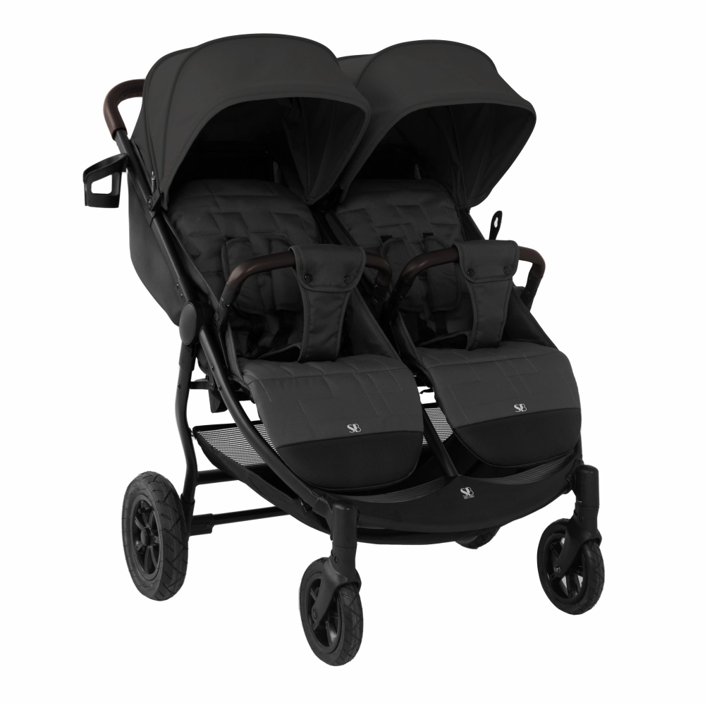 Прогулочная коляска для двойни Sweet Baby Donna Black 108135130-progulochnaya-kolyaska-dlya-dvoini-sweet-baby-donna-black