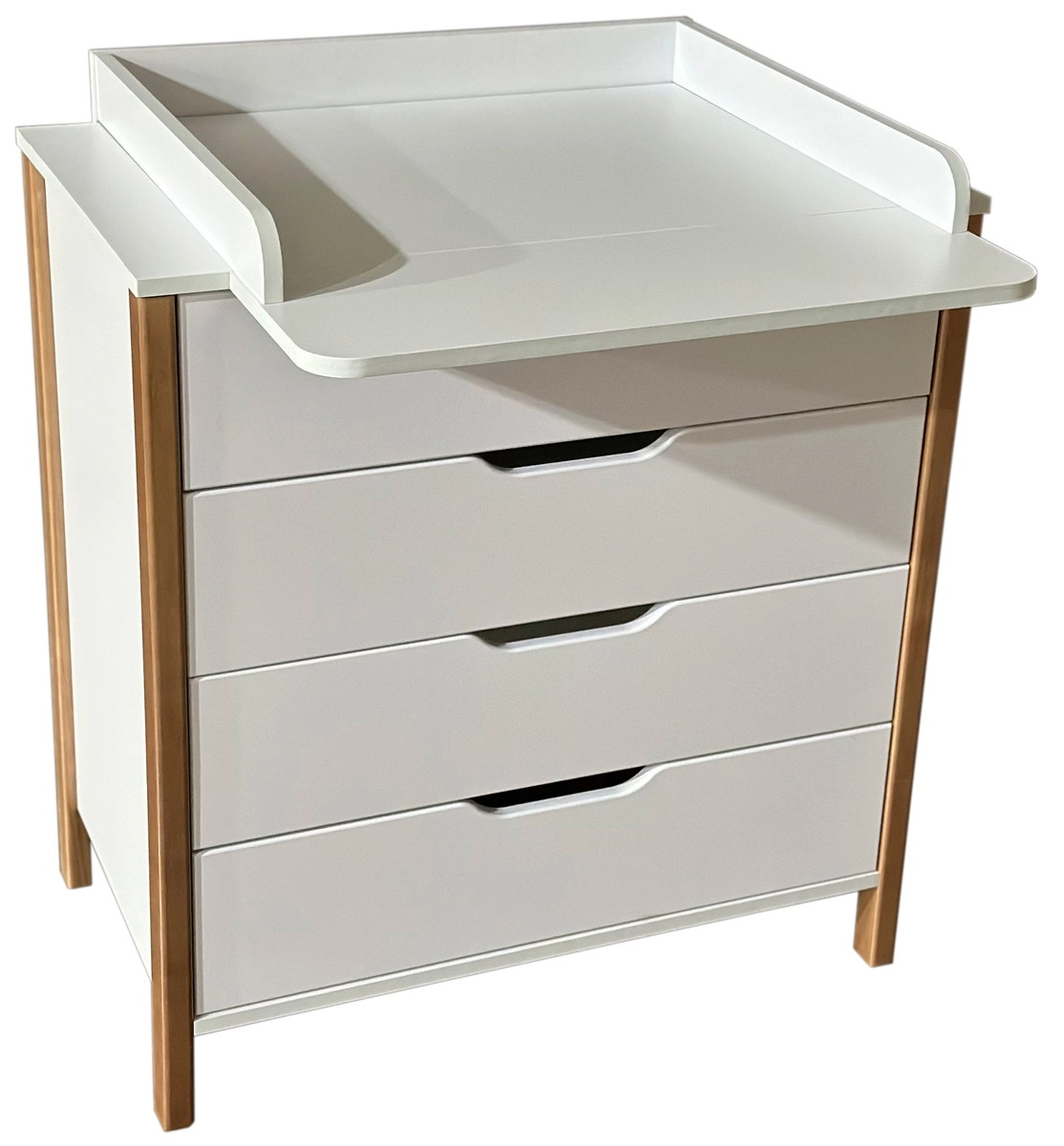 Пеленальный комод КЕДР Alisa (Белый/Бук	)