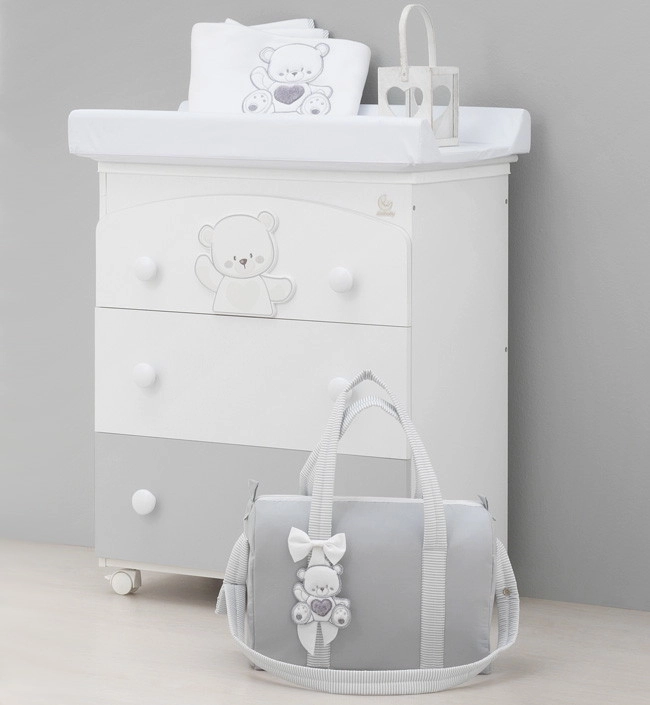 Пеленальный комод Italbaby Jolie Белый/Серый qiuzdpmzip3a8t557hpowdg6mifwleps