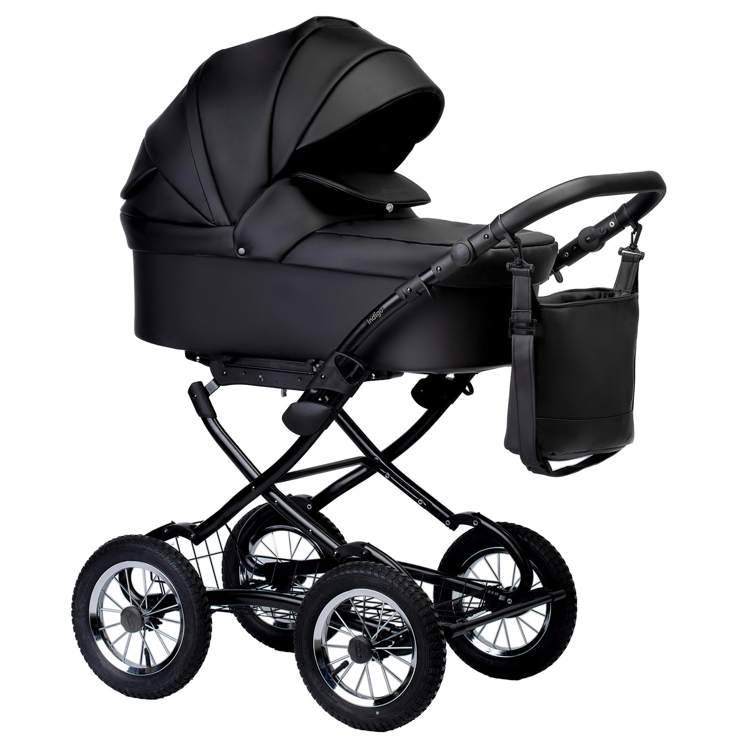 Коляска 2 в 1 Indigo BARBARA ECO Classic черная кожа 8e4c2ca72e991cf01fa12c2f4637f00e