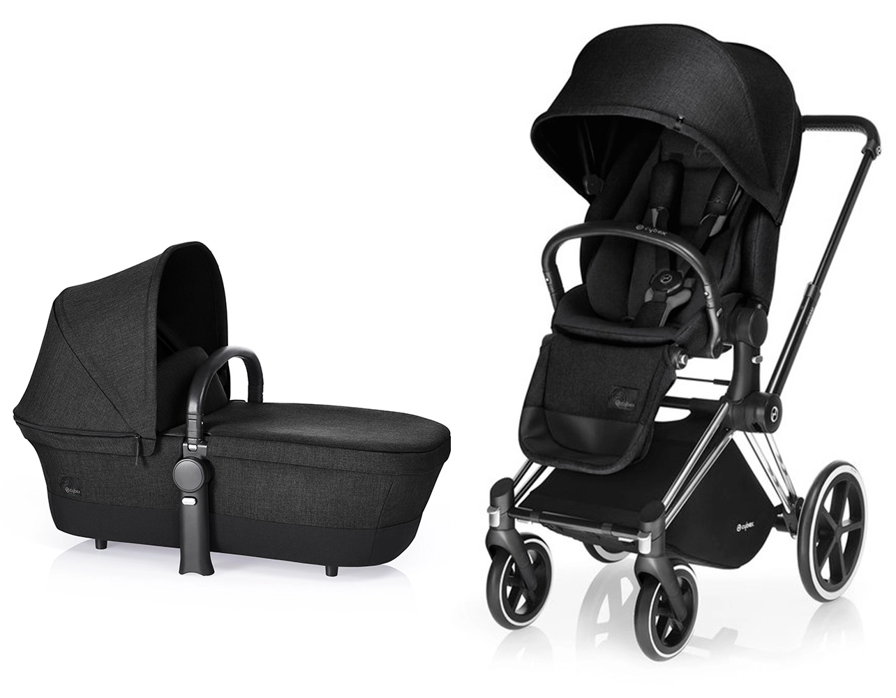Коляска 2 в 1 Cybex Priam (шасси All Terrain Matt Black) Stardust Black 15de131eb488872a24e1187a7e2ba0bc