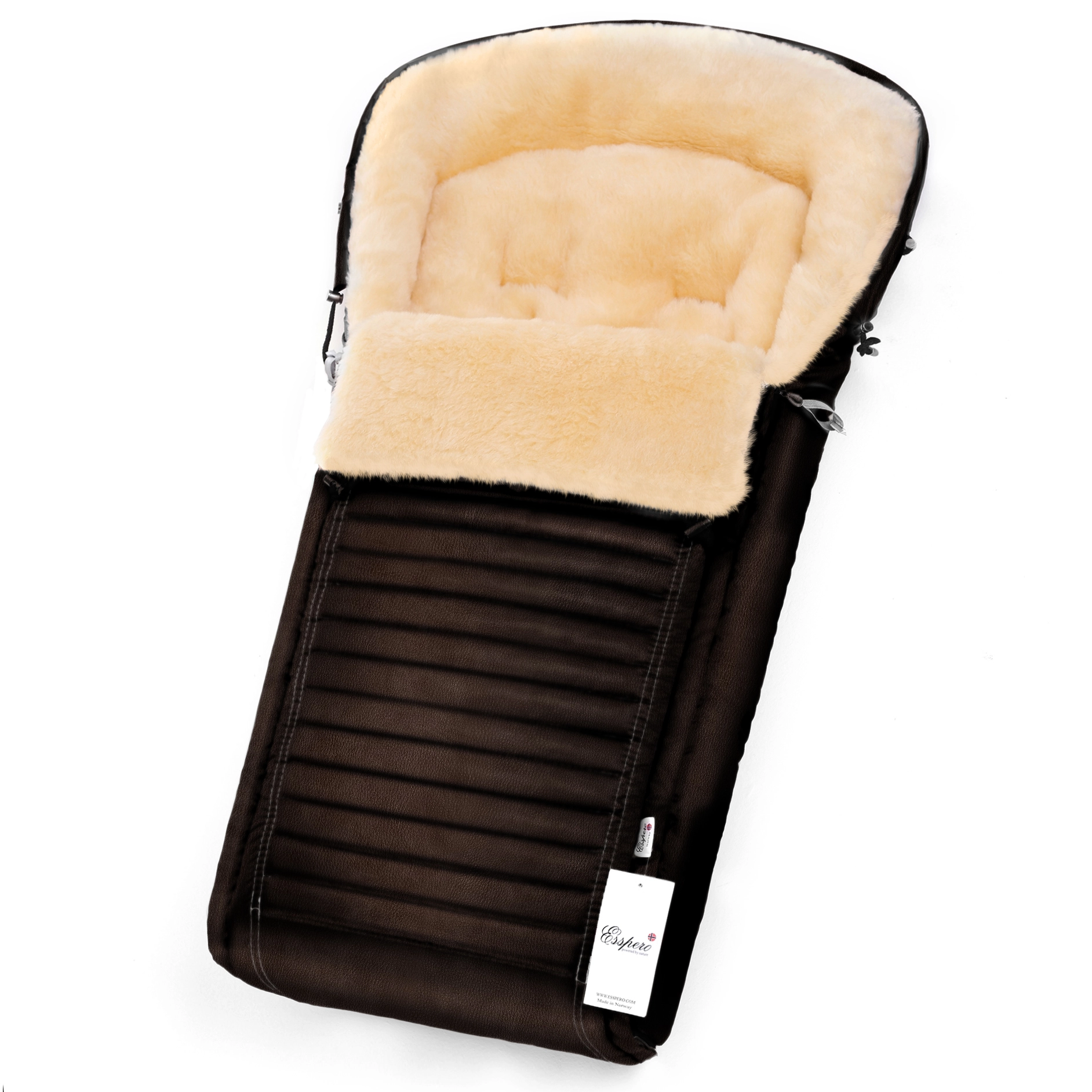Конверт в коляску Esspero Lukas Lux (натуральная 100% шерсть) (Brown)