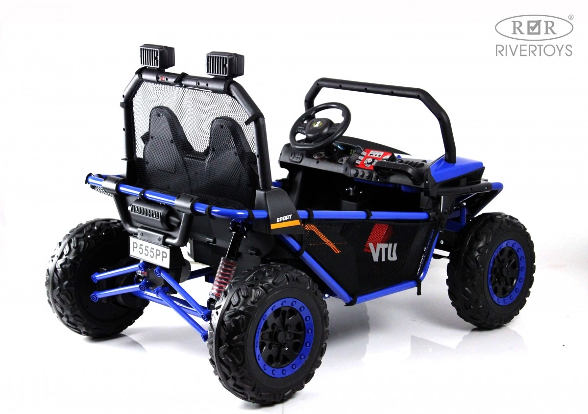 Детский электромобиль RiverToys P555PP темно-синий ft5eko04t6oo19zi79rmuvgd3opi36wn