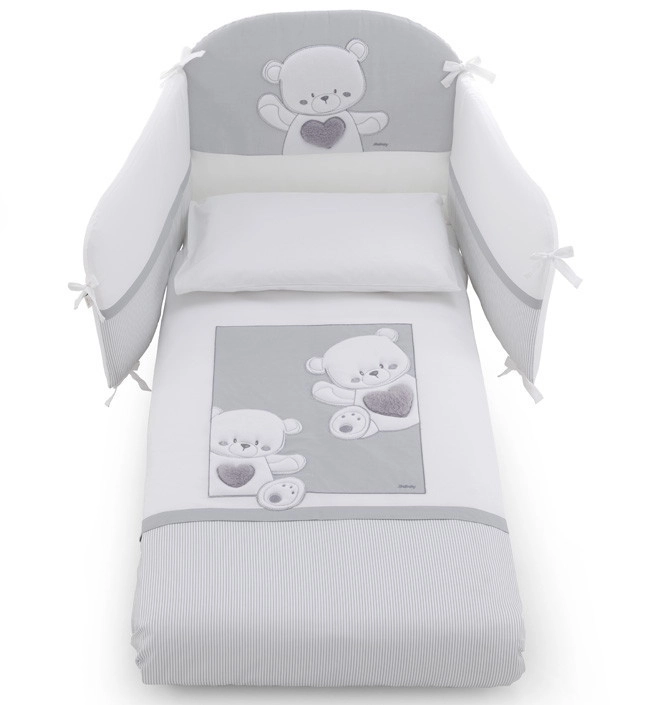 Комплект белья 5 предметов Italbaby Jolie белый/серый xujjhepkflajqchglunnhtw1krf1gvvo