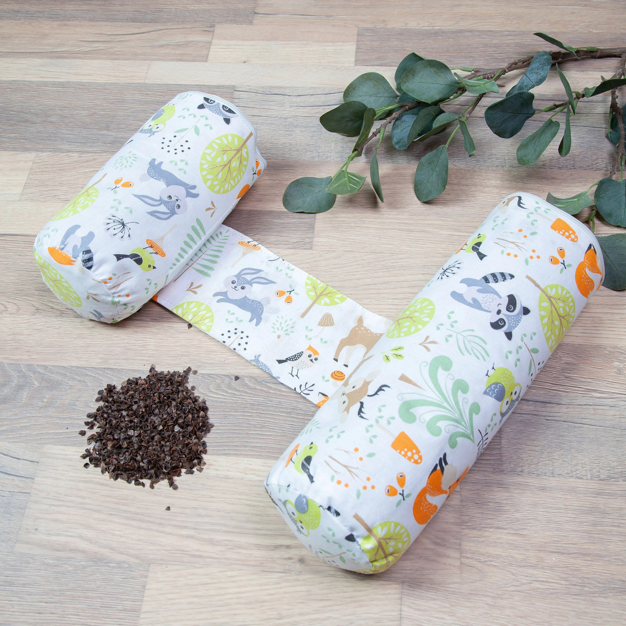 Подушка (валик-позиционер для боковой поддержки) Amarobaby с лузгой гречихи Nature Anatomy Зверята белый 0834872e13d48fbc180b17f85efac4ee