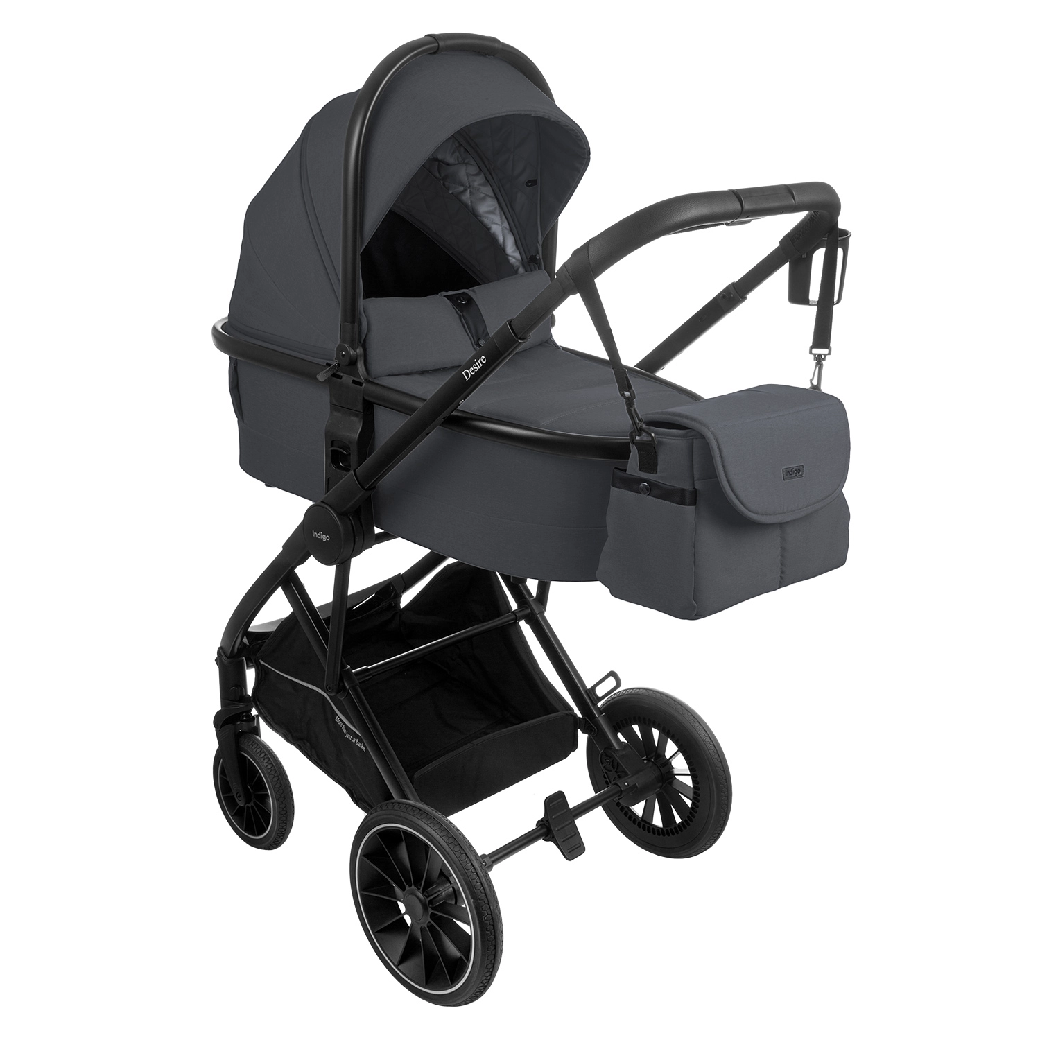 Коляска 2 в 1 INDIGO DESIRE  графит de3d9f8b3527f574735ec4d4b0608688
