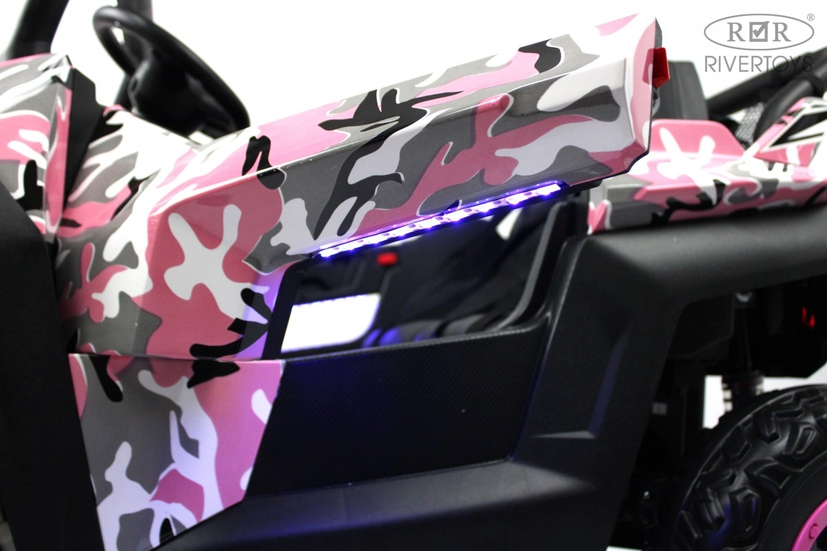 Детский электромобиль RiverToys T777TT 4WD розовый камуфляж 7r73dmrag21uhajxtz7jkxf645fjkctw