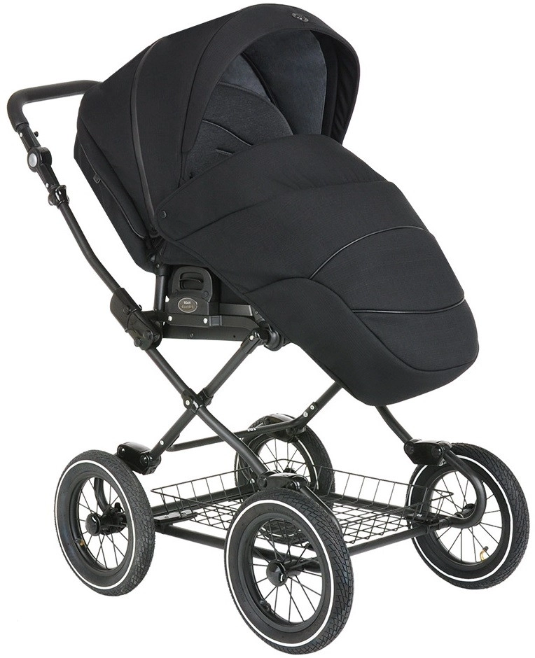 Коляска 2 в 1 Roan Bass Next Classic, d12 Black /d12/руч.Коричневый 9lgygahcrx8vuwn0z51ztkongjv5okfn