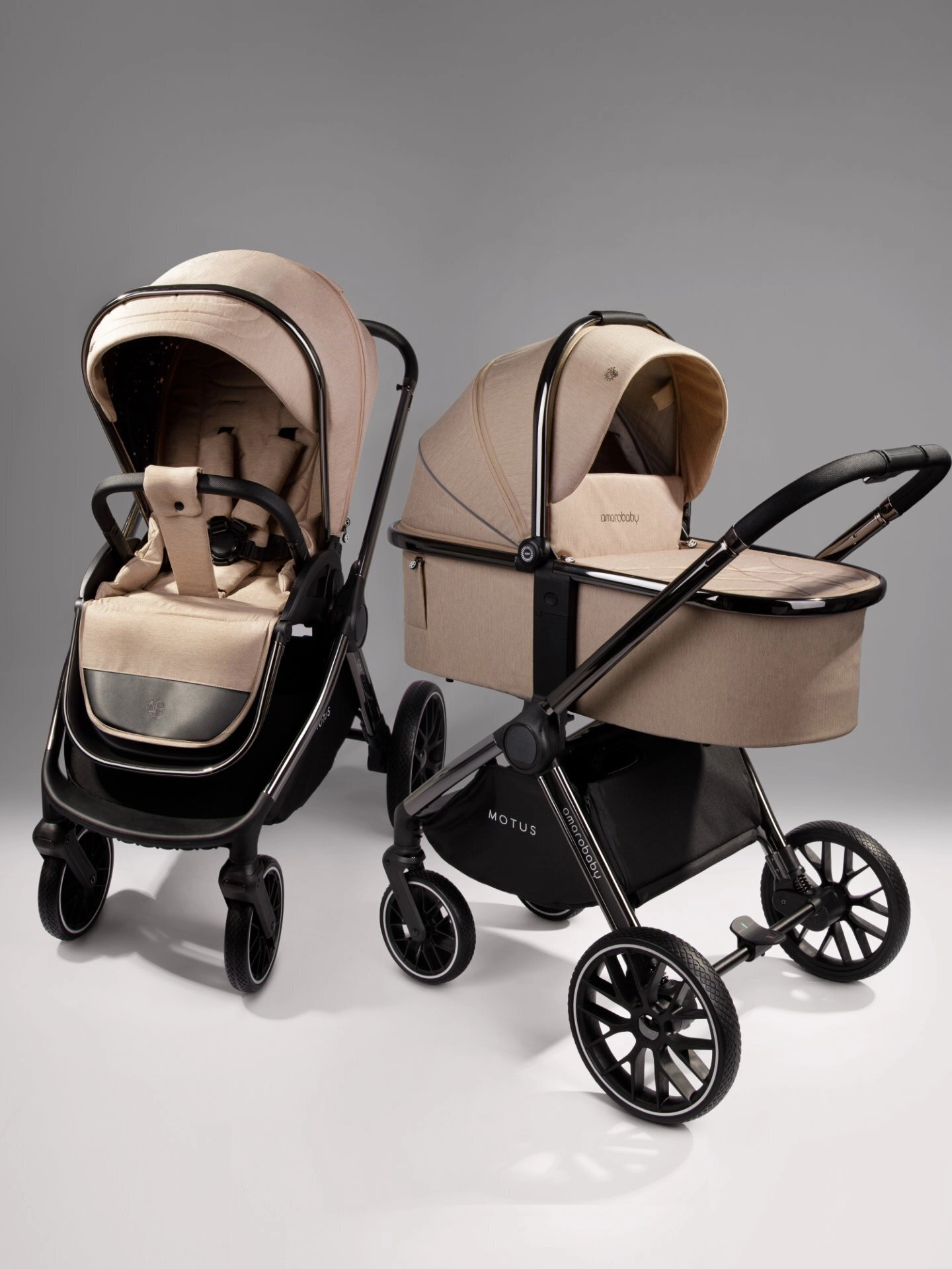 Коляска 2 в 1 Amarobaby MOTUS V2 (Мокко )