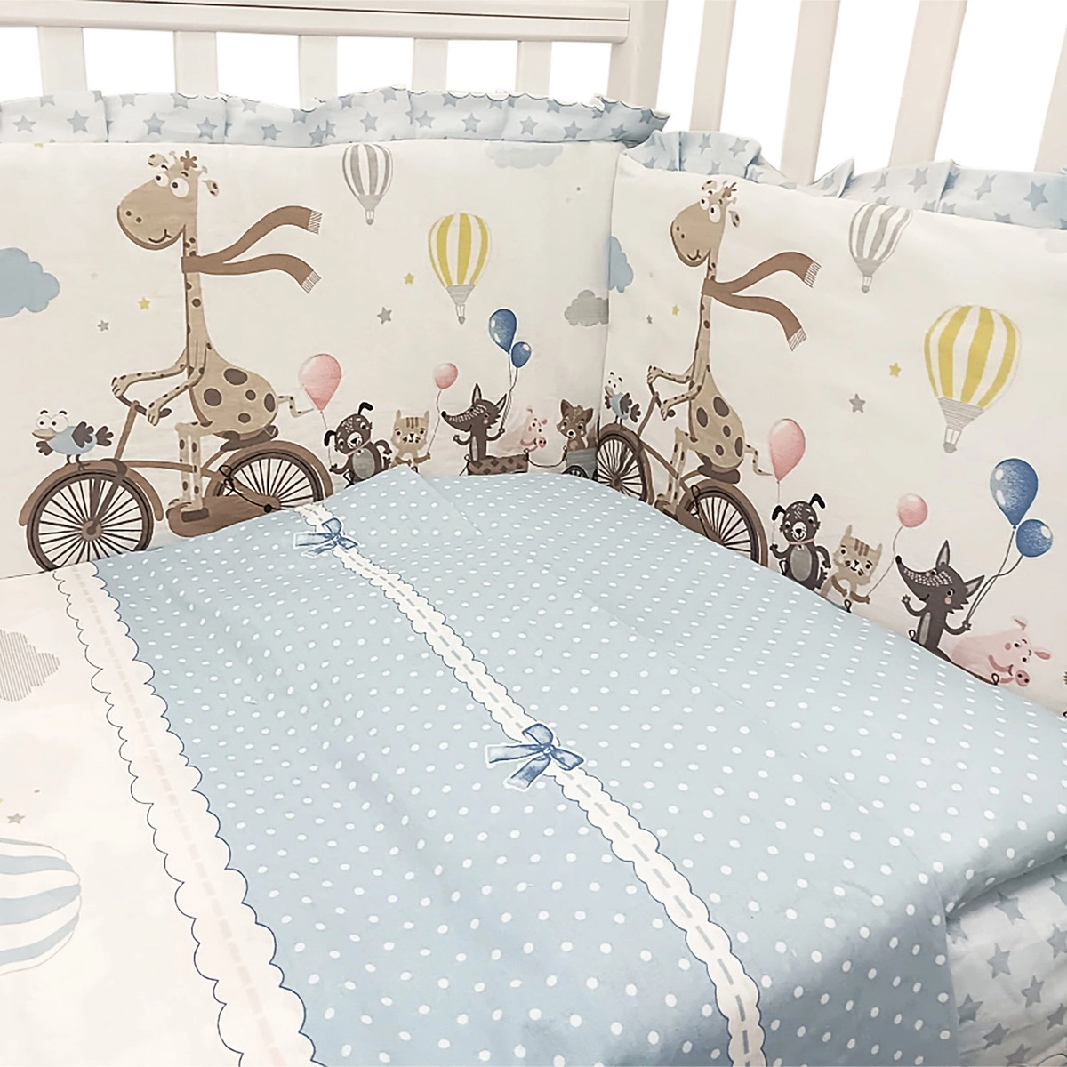 Комплект в детскую кроватку Alis Жирафик 6 предметов голубой gyqph1fvd635ogmjm28sjqhricv3u8kr