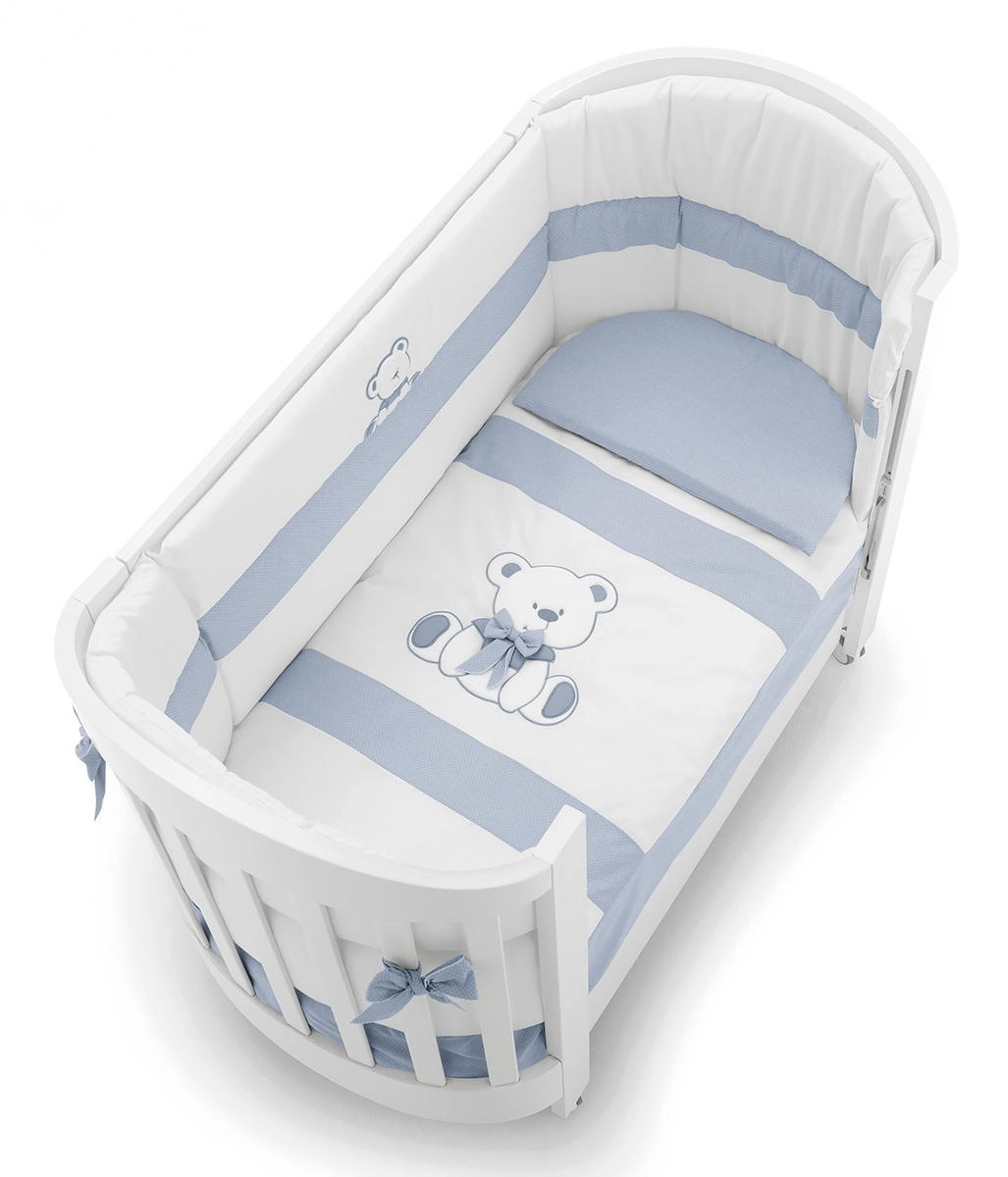 Комплект постельного белья Erbesi Tato Ovale (3 предмета) (Белый/Голубой)