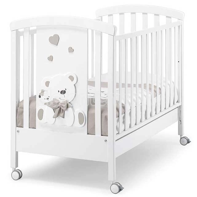 Детская кроватка Erbesi Tato (белый/песочный)