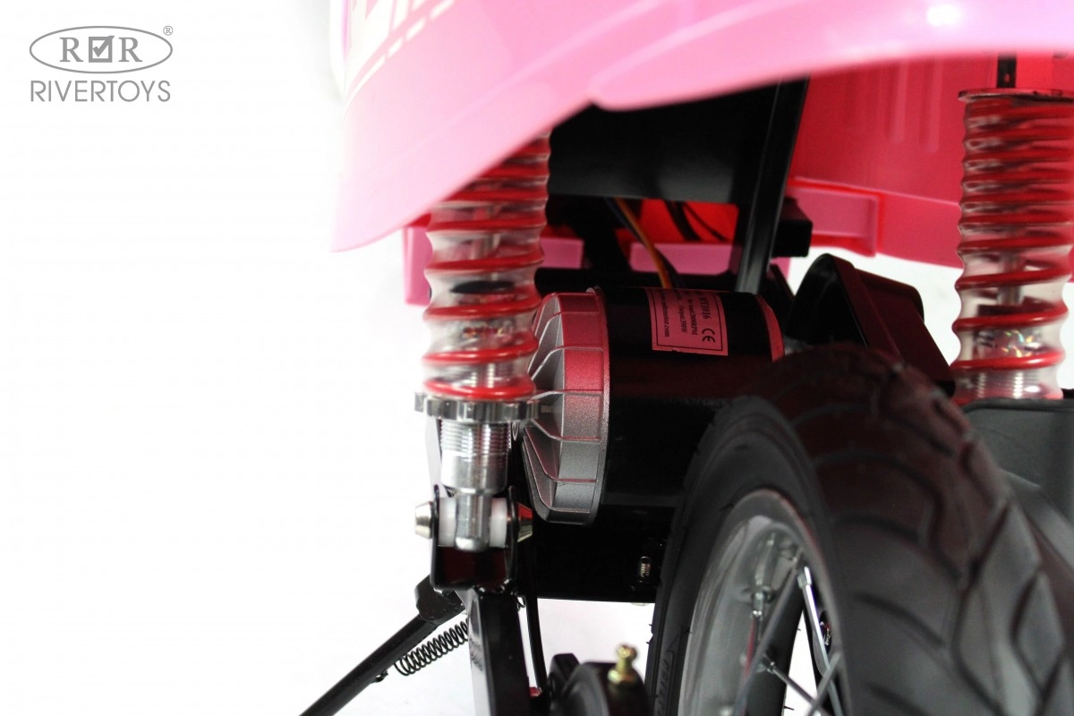 Детский электромотоцикл RiverToys A111AA розовый g69085441quk9w84dv486zc0x3v809l6