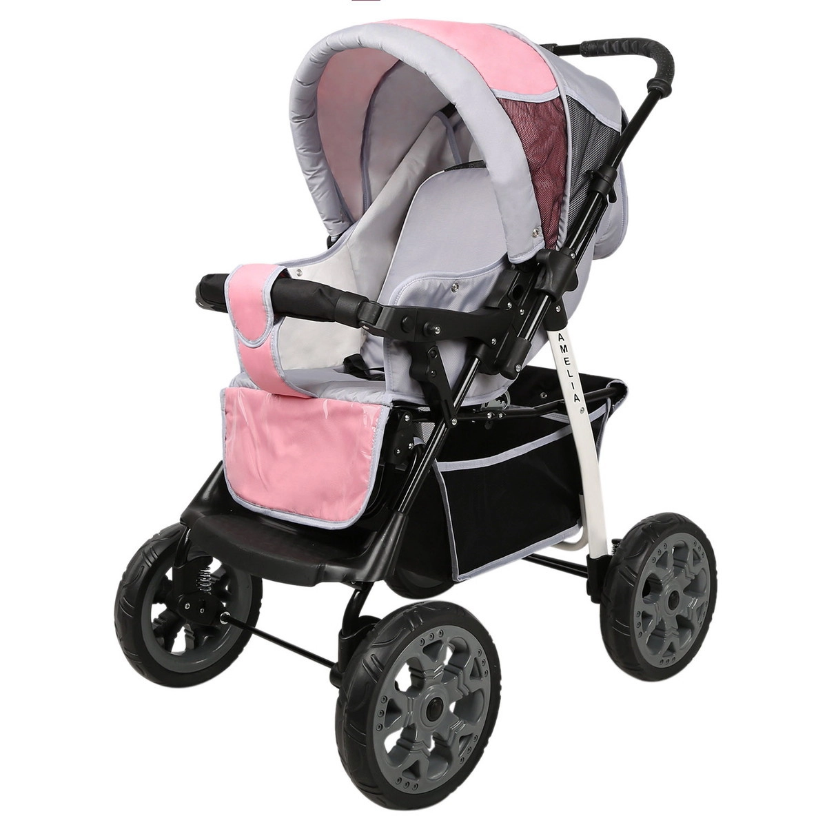 Прогулочная коляска Alis AMELIA I  серый+розовый d7ydiw0jr0e05tfz9ifgdgu5qv76ld9p