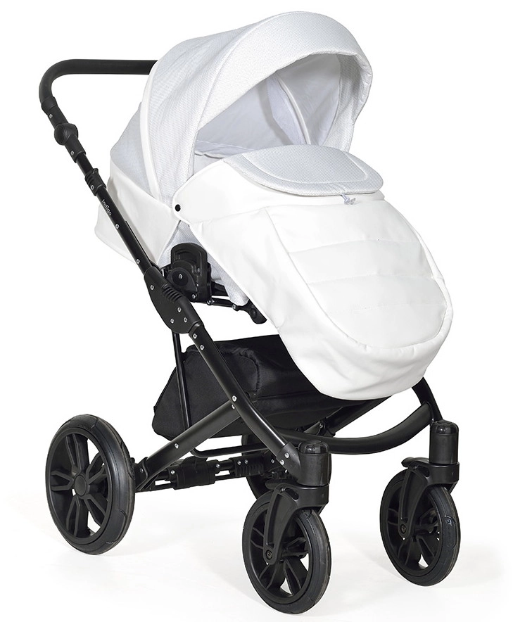 Коляска 2 в 1 Indigo MIO белая кожа+белый узор 986e4vusp082ouo0v1oub4df3l22pha3