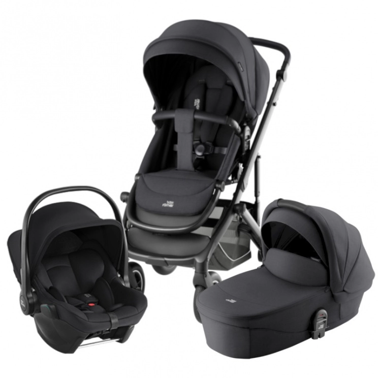 Коляска 3 в 1 Britax Römer Smile 5Z Style автокресло Baby-Safe Core (Carbon Black/Space Black)