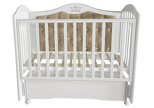 Детская кроватка КЕДР Emily 4 УМ (Белый)