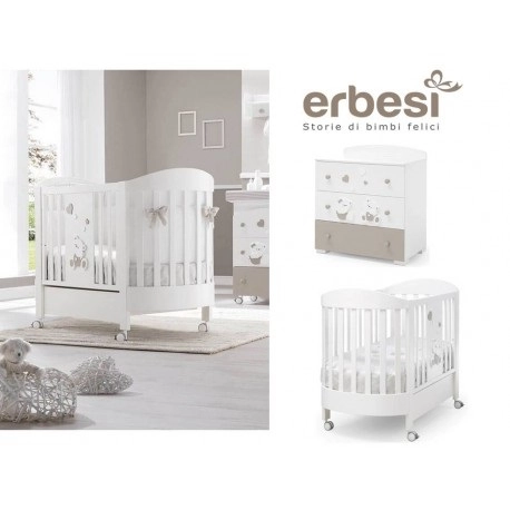 Детская кроватка Erbesi Mirtillo овальная