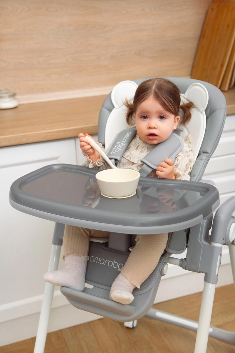 Стульчик для кормления Amarobaby Allure Серый udywbdkv1uoe7rtvjdaiejjd1dszadgy