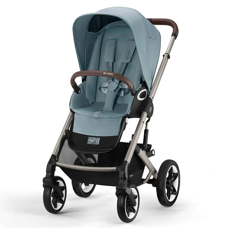 Прогулочная коляска Cybex Talos S Lux TPE Stormy Blue с дождевиком2
