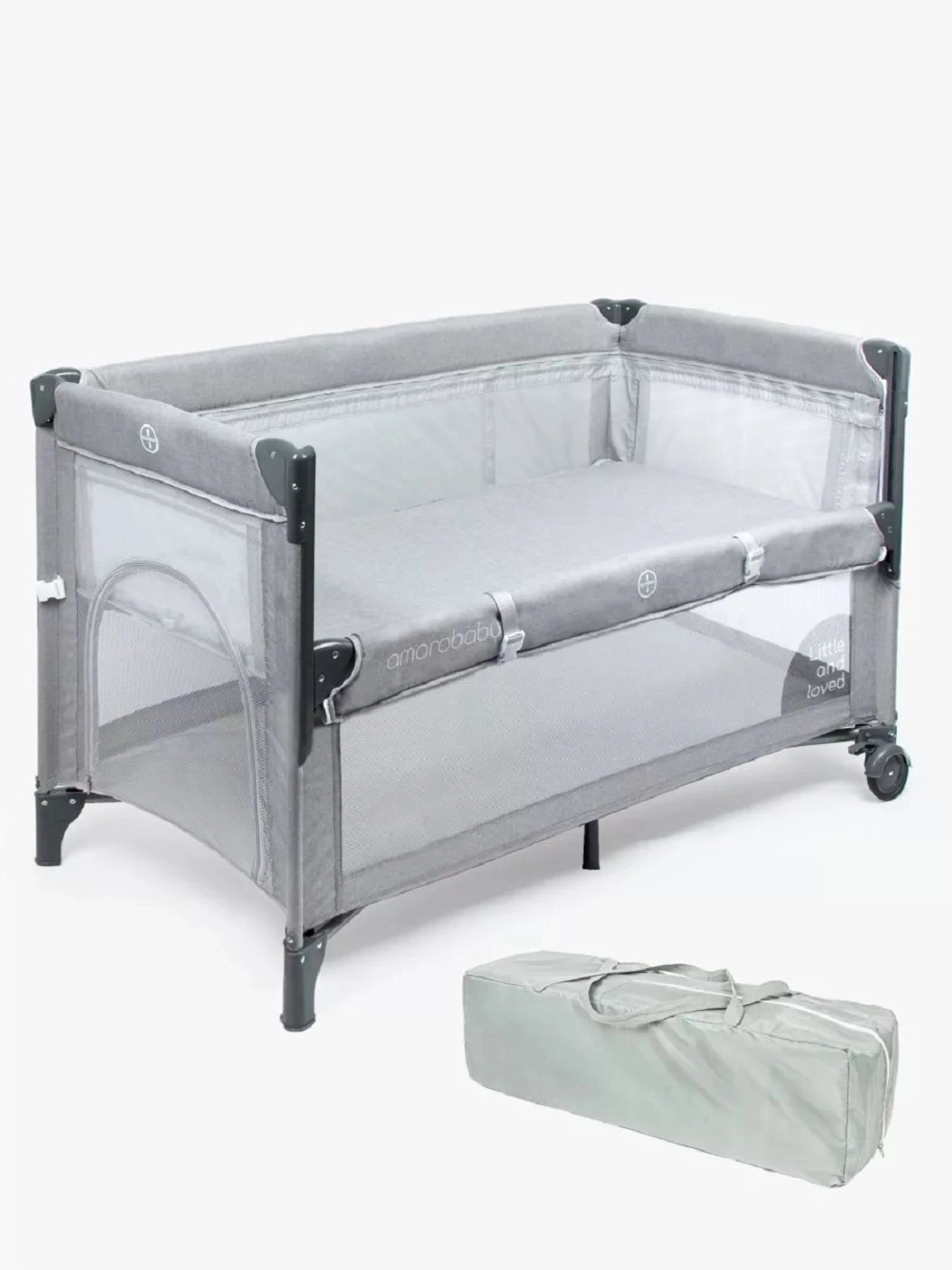 Манеж-кровать Amarobaby Transform Classic/Серый a353f9227803c6aae444461a94b3c241