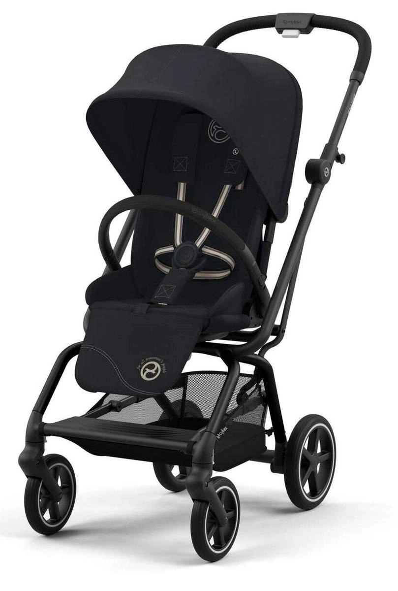 Прогулочная коляска Cybex Eezy S Twist + 2 BLK (Magic Black с дождевиком и бампером)