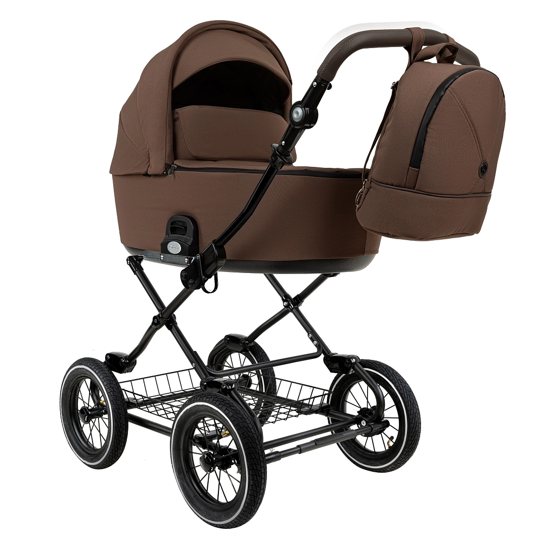 Коляска 2 в 1 Roan Bass Next Classic, d12 (Mocha Mousse/Black/руч.Cappuccino)