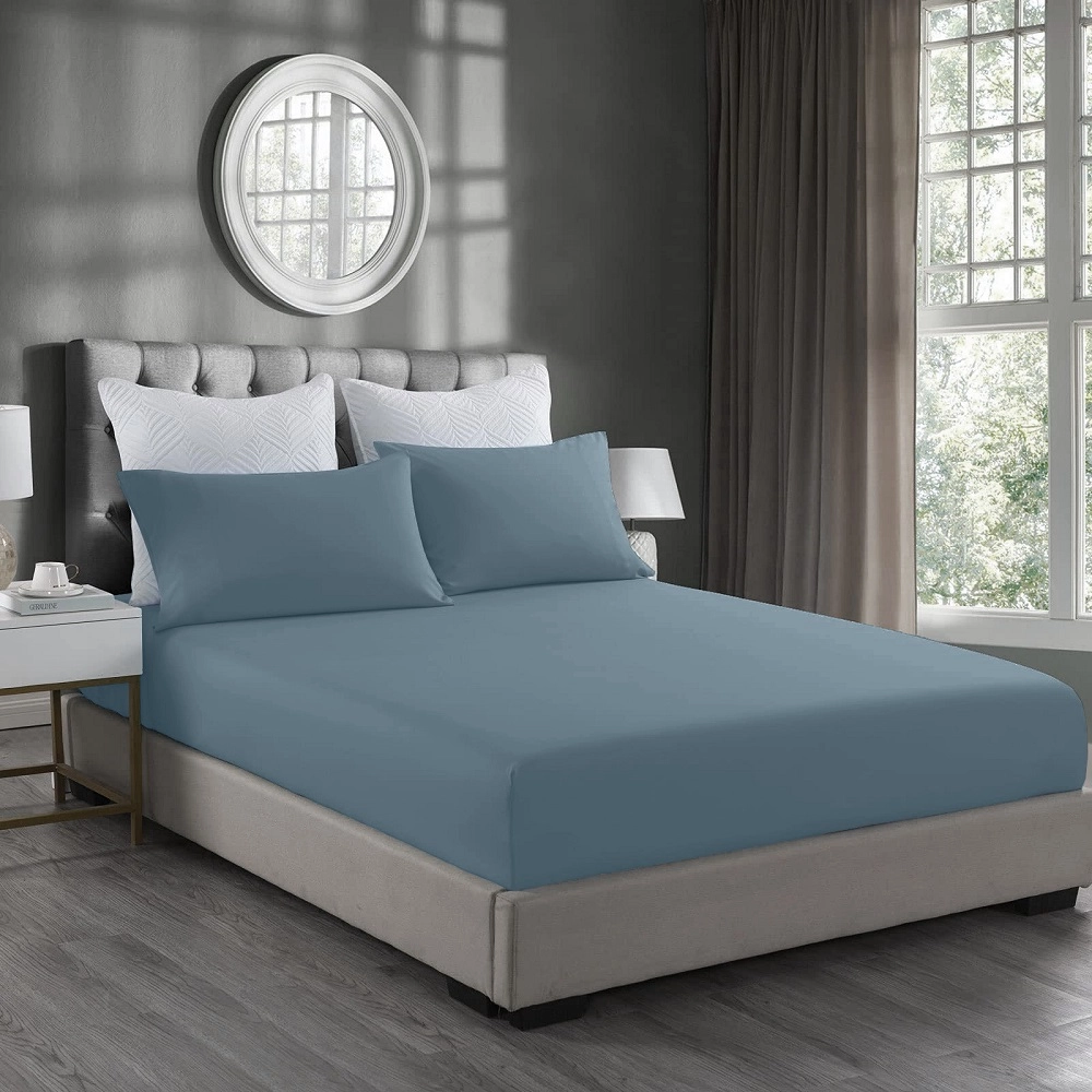 Трикотажная простыня на резинке 180х200х20 Индиго 7ae6d6eca65e37a1ddb5e9f8cfe54191