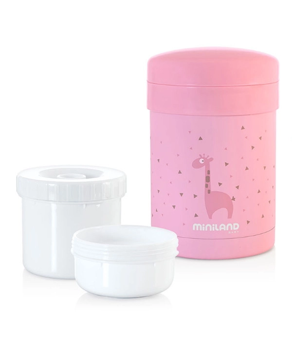 Детский термос для еды c контейнерами Miniland Silky Thermetic 700 мл розовый hdnvk9qkeaage0j07ucd5ccljy1f296e