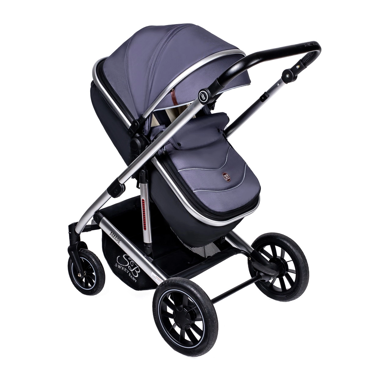 Коляска-трансформер 2 в 1 Sweet Baby Amare Grey 19yfgh4hn82ztbxvxfpwgh4uzyqqhb3n