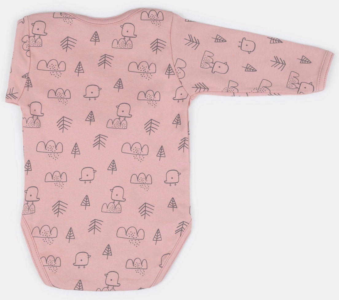 Боди MowBaby Birds с длинным рукавом 3-шт 6182 68 Rose 3j4o18u22kvgvkwt0cmykun06o89zk3d