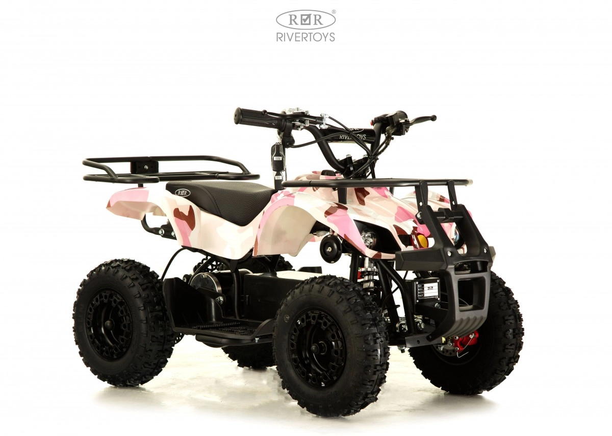 Детский электроквадроцикл RiverToys ANRI розовый камуфляж pfrjfnrixbj9bgph92fd4zubzy23y5et