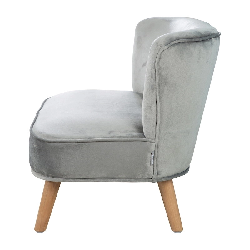 Детский велюровый диван ROBA Lil Sofa Серый hc27kegtb3tjjgzuxp5e4kx5t1bsouzi