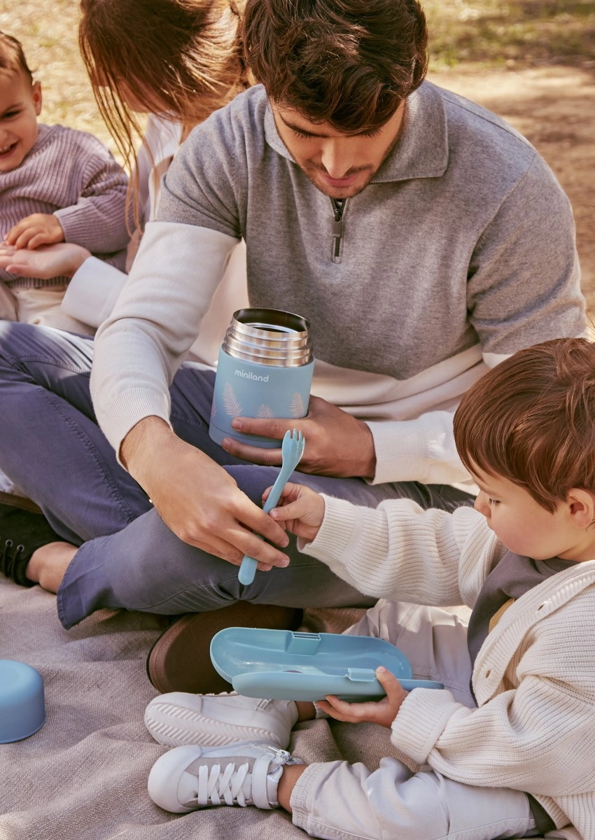 Детский термос для еды и жидкостей Miniland Terra Thermos Mini 280 мл бирюзовый/листья 5cz45lpwwfsza8dy6c2pp9e8ob4gara2