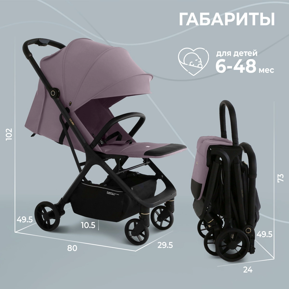 Прогулочная коляска Sweet Baby Colibri Rose dob01i71lmy6h1dajpl2lghukim79n2q