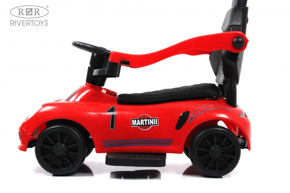 Детский толокар RiverToys F005FF-P с родительской ручкой красный pcvzcel6a60q9lvlb6ka9f3lm0q8382v