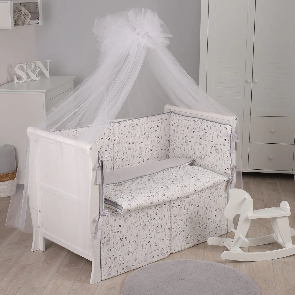 Комплект постельного белья Lepre Rabbits 6 предметов (125*65) Белый/Серый 108128618-komplekt-postelnogo-belya-lepre-rabbits-6-predmetov-12565-beliiser