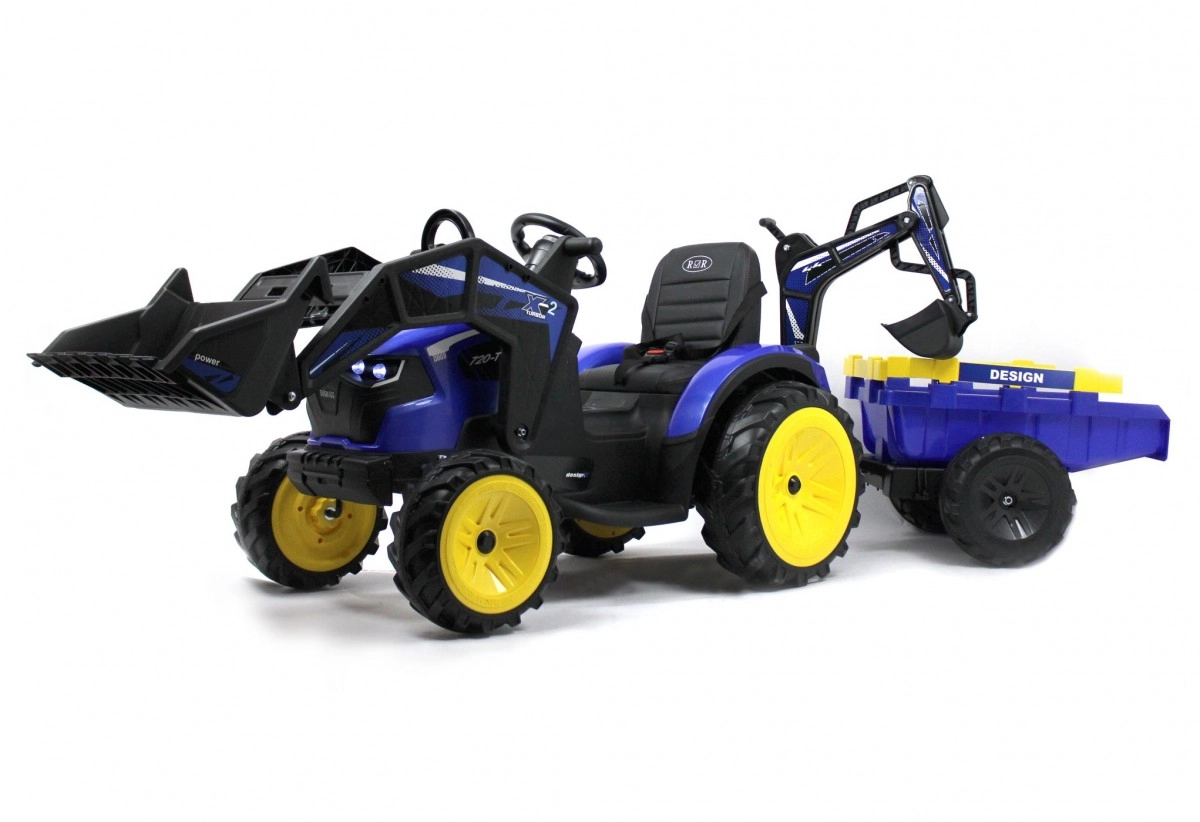 Детский электромобиль RiverToys экскаватор-погрузчик A777MP BLUE синий w0ar6ft0jseh72525yeojrchluyiga1l