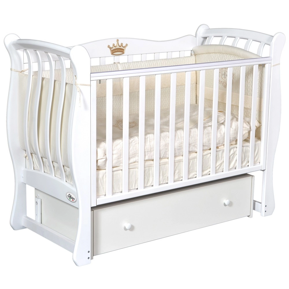 Детская кроватка Oliver Viana Elegance с универсальным маятником и ящиком Белый fw8tx1lx70scap49yvdkpyrpi2npzcwh