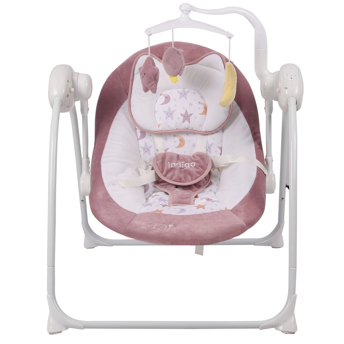 Электрокачели Indigo STAR (0-9 кг), с адаптером, п/у, 12 мел.,5 скоростей,москитка Розовый dppz9hmh6dqeqygfpdzzrqaf6lilh64w