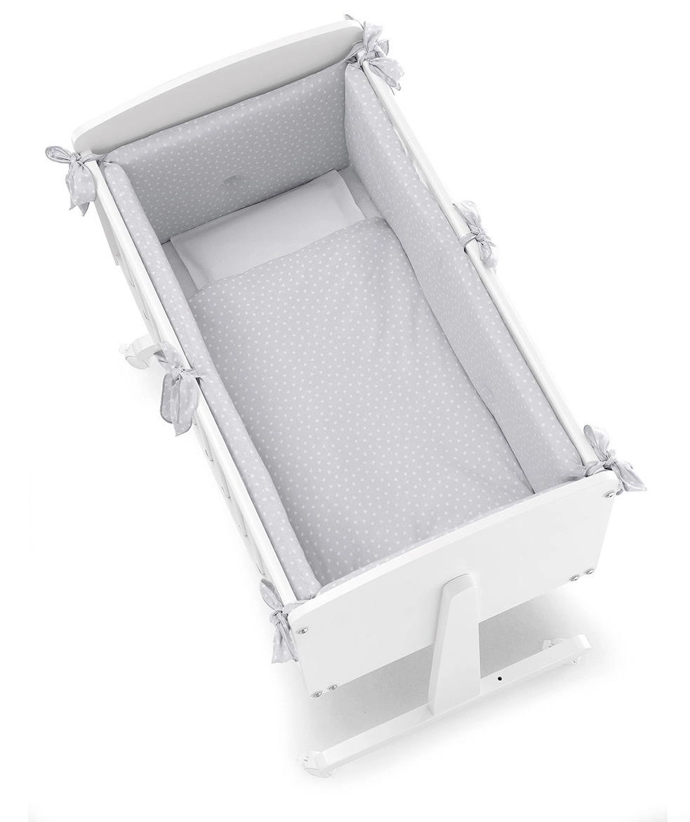 Колыбель Erbesi Ninna Cuoricine белый/серый hn56v8hb5c16f67xw3v9gcar8r7mcay3