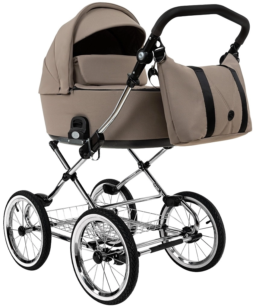 Коляска 2 в 1 Roan Bass Next Classic, d14 (Hazel/Black/руч.Black)