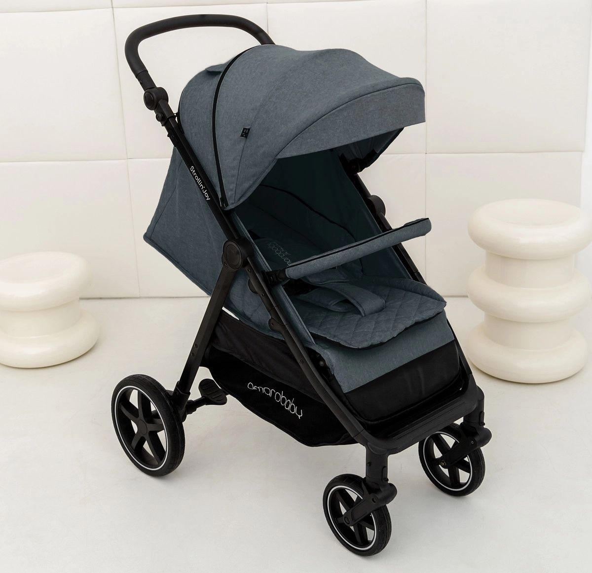 Прогулочная коляска Amarobaby Strollin'Joy серый 6wkrw2br099dbale2qmfzn09rmk5yl0g